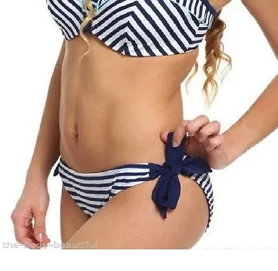 Cleo-panache Swimwear Lucille Matching+pant-set Cw0068- Navy-stripe • £14.50