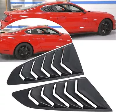$35.98 • Buy Quarter Side Window Louvers Windshield Scoop Cover For Ford Mustang 2015-2021