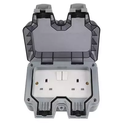 £11.59 • Buy Weatherproof Outdoor 13A 2 Gang Twin Switched Double Socket Outside Plug UK
