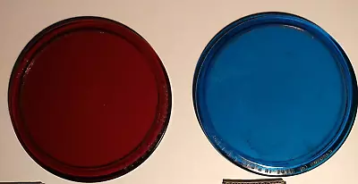 Vintage Railroad Signal Lamp / Switch Lamp Glass Lenses - Blue/Corning Red/Kopp • $6