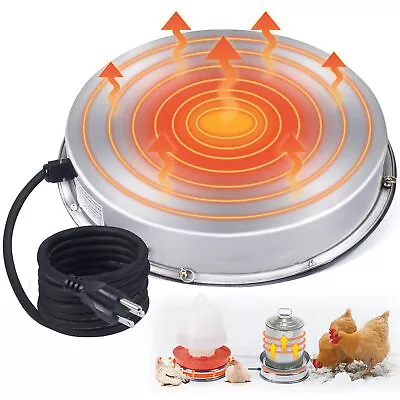 Chicken Water Heater Base For Winter85W 11.8in Heated Poultry Pet Waterer For... • $39.37