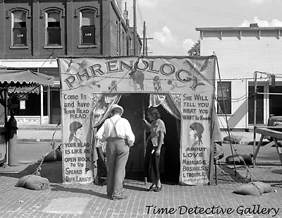 Phrenology Booth Fortune Teller Fair Loudon Ohio -1938- Vintage Photo Print • $7.50