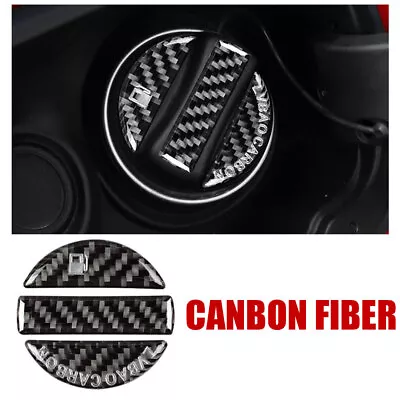 Car Black Carbon Fiber Fuel Tank Cap Cover Decoration Auto Sticker Accessories • $8.50