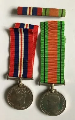 £25 • Buy Unnamed WW2 Defence Medal & War Medal 1939-45 With Ribbon Bar In Box (RAF?) 
