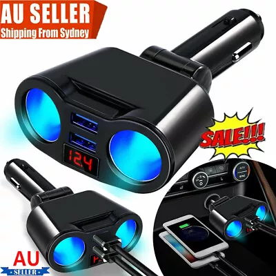 12V Car Charger Cigarette Lighter Double Power Adapter Socket Splitter Dual USB • $10.99