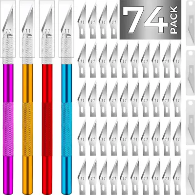 $14.50 • Buy Kit Exacto Knife Set 74 Blade Refill Xacto For Leather Craft Pen Cutter Razor
