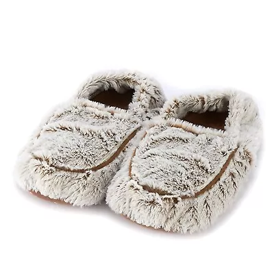 WARMIES Brown Marshmallow Slippers Fits Sizes 6-10 Aromatherapy • $33.50