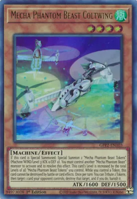 Mecha Phantom Beast Coltwing (GFP2-EN103) - Ultra Rare - 1st Edition • $0.72