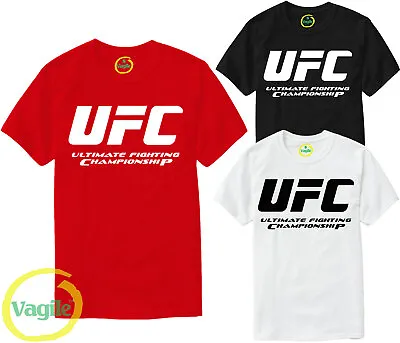 UFC Championship T Shirt McGregor MMA Thai Kick Boxing Gym Workout Gift Men Top • £7.99