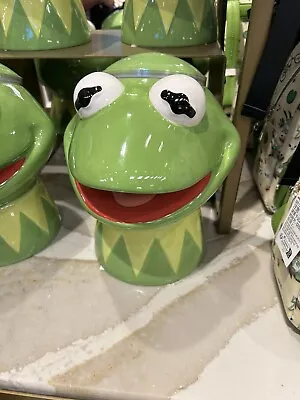 Disney Parks The Muppets Kermit The Frog Ceramic Cookie Jar NEW 2023  • $59.95