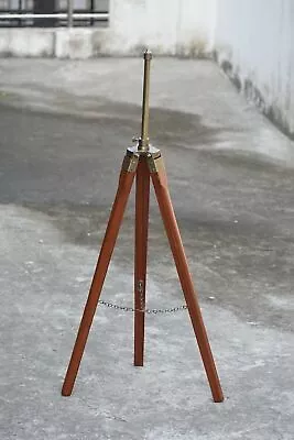 Antique Vintage Wooden Tripod Stand For Floor Lamp Home Decor Item • $103.36