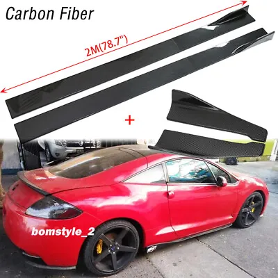 Side Skirt Lower Lip 78.7  +Rear Bumper Lip Diffuser For MITSUBISHI ECLIPSE 4G • $123.11