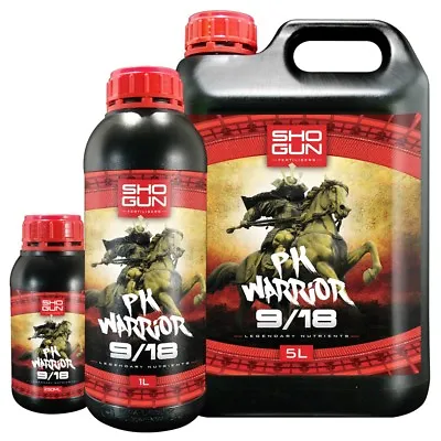 £11.95 • Buy Shogun PK Warrior 9/18 250ml,1,5 Litres Nutrient Hydroponics Flowering Booster