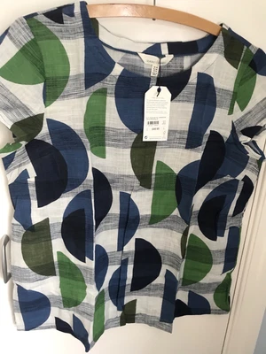 £26.80 • Buy Seasalt South Downs Way Top Lanyon Circles Sailor Cotton Size UK 18