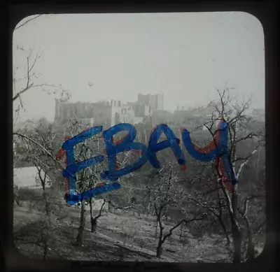 Old Magic Lantern Slide Photo Durham Castle View From Distance • £20