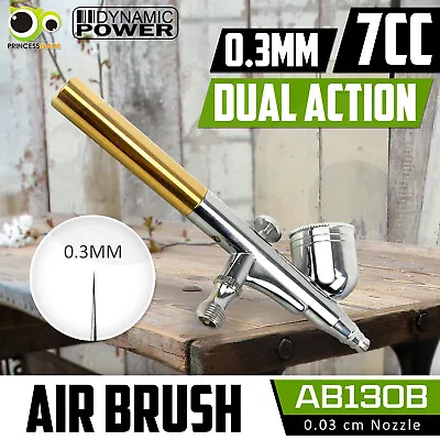 Airbrushes Dual Action Spray Gun Kit 0.3 Air Brush Beauty Paint Art Cake Tattoo • $32.90