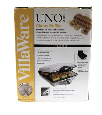 Villaware Circus Waffle Maker 20110 Waffler Belgian Elephant Lion Tent Clown New • $311.99