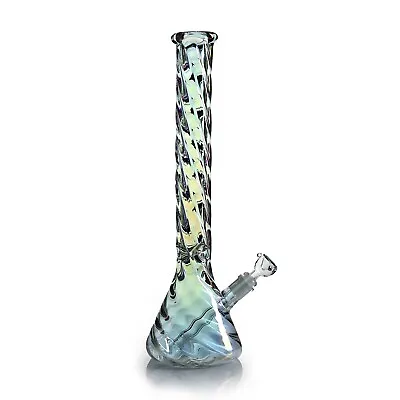 12  Spiral Heavy Glass Bong Tobacco Thick Smoking Water Pipes Hookah Bongs Bowl • $36.11