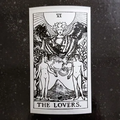 ♆ The Lovers Tarot 4 X 2.5  Waterproof Vinyl Sticker [💪 HQ Durability!] Decal • $5.16