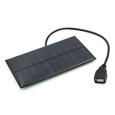 5.5V Portable Solar Charger Outdoor 300mA Small Solar Power Bank With USB Port • $11