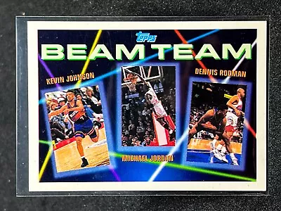 1992-93 Topps Beam Team #3 MICHAEL JORDAN DENNIS RODMAN KEVIN JOHNSON • $2