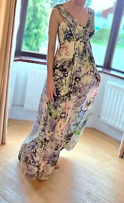 Seraphine Maternity Floral Maxi Dress Size 8 Silk • £84.99