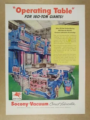 1953 Socony-Vacuum Lubricants Niles 43 Ft Vertical Boring Mill Vintage Print Ad • $9.99