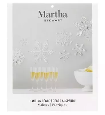 (Makes 7 Glitter Vellum Snowflakes) Martha Stewart Wall Hanging Decor  NEW • $7.59