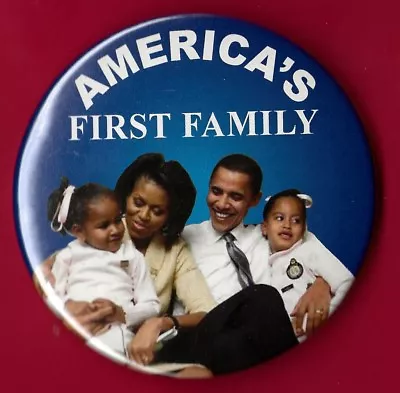 2009 Obama First Family 3  / Presidential Inaugural Souvenir Button(Pin02) • $3
