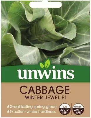 Unwins Grow Your Own Home Gardener Vegetable Seeds - Cabbage Winter Jewel • £4.49