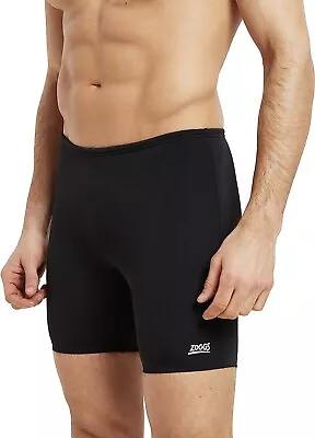 Zoggs Men's Cottesloe Mid Jammer Swim Trunks Black W40 BNWT • £9.99