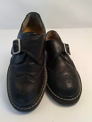 Vintage CANDIES Shoes Chunky  Black Leather Size 7.5  Womens • $99.99