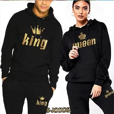 Couple Matchingle Sportwear Set KING Or QUEEN Printed Hooded Suits 2PCS Set Hood • $51.54