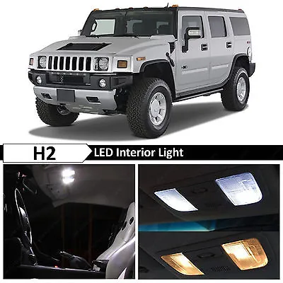 17x White Interior LED Lights Bulbs Package Kit For 2003-2009 Hummer H2 • $17.89