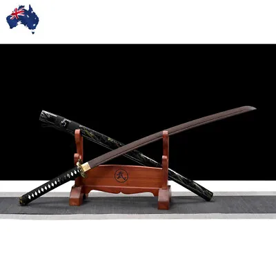 Australia Wooden Katana Handmade Rosewood Blade Longyi Tsuba Unsharpened Samurai • $289