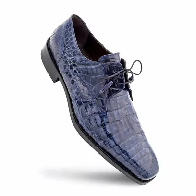 Mezlan Anderson Blue Genuine Crocodile Lace-Up (11-M) • $750