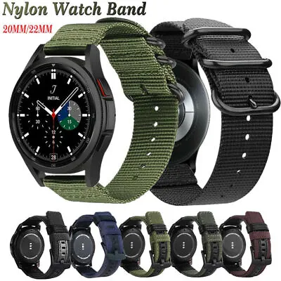 Military Nylon Watch Band Strap For Samsung Galaxy Watch 5 Pro 4 Classic 42/46mm • $12.99