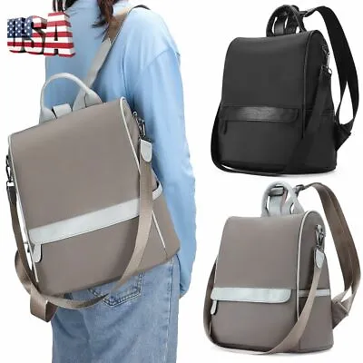 Women Leather Backpack Shoulder Bag Anti-theft Purse Girl Satchel School/Travel • $16.36