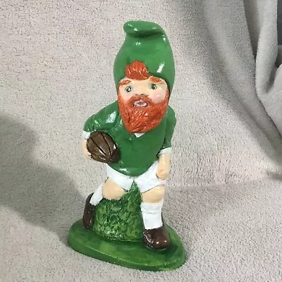 Rugby Playing Gnome Hand Cast And Painted - Fast Shipping • £10.99