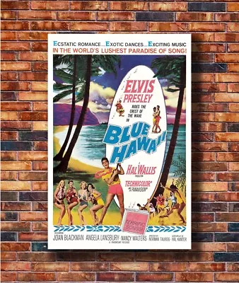 Custom Poster ELVIS - BLUE HAWAII - MOVIE 12x18 27x40 Art Silk • $10.22