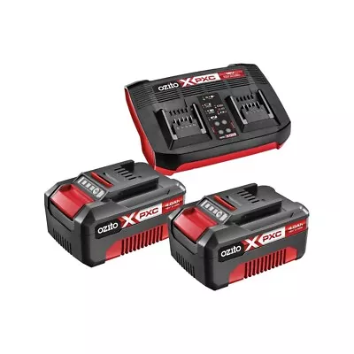 Ozito PXC 18V Lithium Ion 2 X 4.0Ah Battery And Multi Charger Pack PXMBC-800 • $155