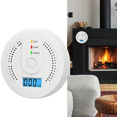 1/2 Digital Carbon Monoxide (CO) Detector Warning Alarm Sensor Battery Powered • £7.98