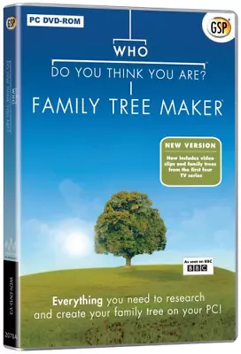 Who Do You Think You Are? Family Tree Maker (Windows Vista 7 2005) New • £9.99