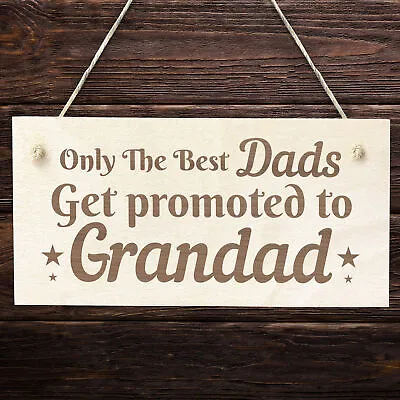 Grandad To Be Gifts Novelty Engraved Plaque Gift For Dad Fathers Day Gifts • £3.99