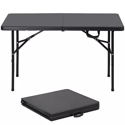 Portable 4 Ft Folding Table In/Outdoor Camping Party Picnic Dining Table Black • $48.58