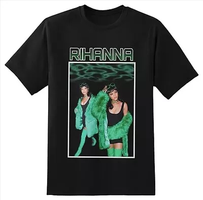 Rihanna T-shirt Adult All Size Black Short Sleeve World Tour Shirt For Fan • $12.99