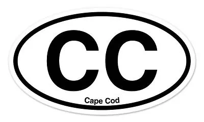 CC Cape Cod Oval Car Window Bumper Sticker Decal 5  X 3  • $3.89