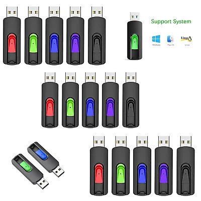 USB 2.0 Stick Flash Drive Thumb Pen Drive Lot Pack 2GB Storage Memory Stick • $27.99