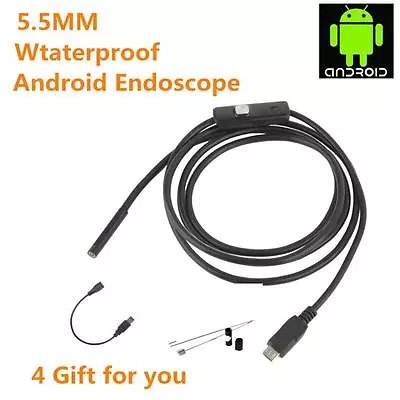 5.5mm Micro USB Endoscope Borescope Inspection Camera Android OTG HTC M8 M9 M7 U • $12.96