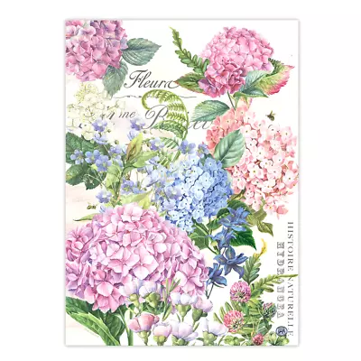 Michel Design Works Cotton Kitchen Tea Towel Floral Wild Hydrangea - NEW • $10